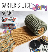 KIT Super Pemula: Garter Stitch scarf Sweet Cotton Polos